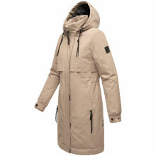 Navahoo Kaltwetterretter Damen Winterjacke Taupe Grey Größe XXXL - Gr. 46