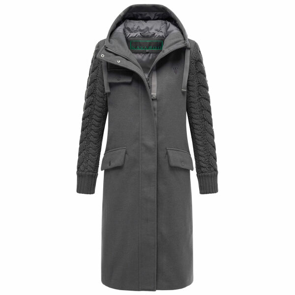 Navahoo Knit Babe Damen Winterjacke Anthrazit Größe S - Gr. 36