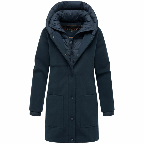 Navahoo Flauschwunder Damen Winterjacke Navy Größe M - Gr. 38