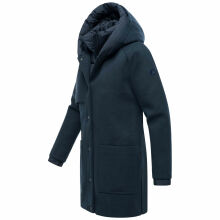 Navahoo Flauschwunder Damen Winterjacke Navy Größe M - Gr. 38