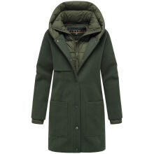 Navahoo Flauschwunder Damen Winterjacke Dark Olive Gr&ouml;&szlig;e S - Gr. 36