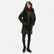 Navahoo Flauschwunder Damen Winterjacke Dark Olive Gr&ouml;&szlig;e S - Gr. 36