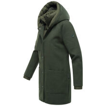 Navahoo Flauschwunder Damen Winterjacke Dark Olive Gr&ouml;&szlig;e M - Gr. 38
