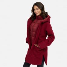 Navahoo Flauschwunder Damen Winterjacke Bordeaux Größe S - Gr. 36