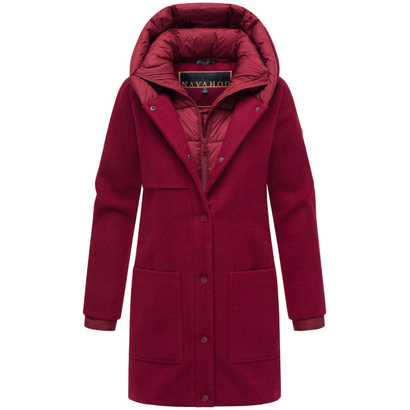Navahoo Flauschwunder Damen Winterjacke Bordeaux Größe XL - Gr. 42