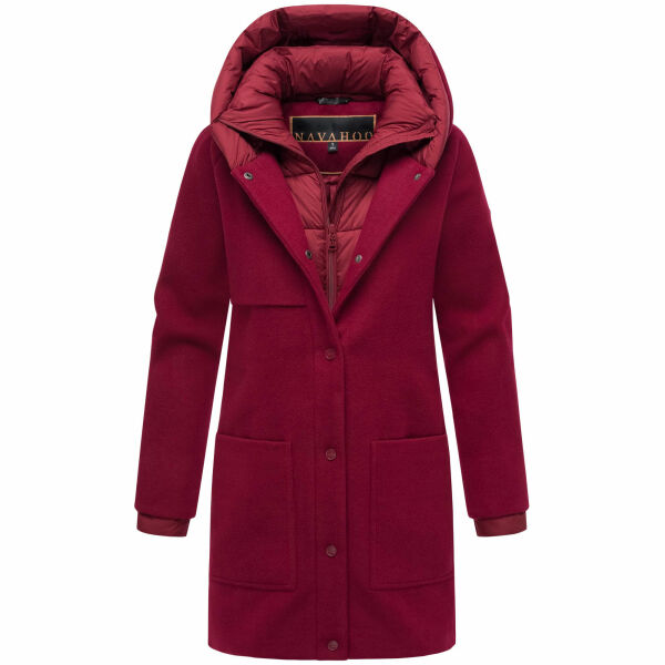 Navahoo Flauschwunder Damen Winterjacke Bordeaux Größe XXXL - Gr. 46