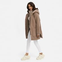 Navahoo Flauschwunder Damen Winterjacke Taupe Grey Gr&ouml;&szlig;e M - Gr. 38