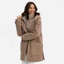 Navahoo Flauschwunder Damen Winterjacke Taupe Grey Gr&ouml;&szlig;e M - Gr. 38