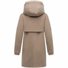 Navahoo Flauschwunder Damen Winterjacke Taupe Grey Gr&ouml;&szlig;e XXL - Gr. 44