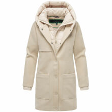 Navahoo Flauschwunder Damen Winterjacke Beige Größe S - Gr. 36