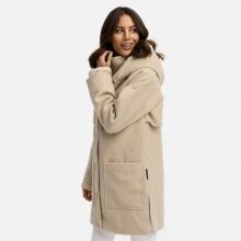 Navahoo Flauschwunder Damen Winterjacke Beige Größe S - Gr. 36