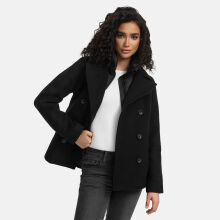 Marikoo Aylaraa Damen Winter Kabanjacke Schwarz-Größe M - Gr. 38