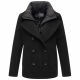 Marikoo Aylaraa Damen Winter Kabanjacke Schwarz-Größe M - Gr. 38
