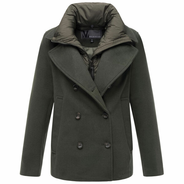 Marikoo Aylaraa Damen Winter Kabanjacke Dark Olive-Größe L - Gr. 40