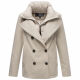 Marikoo Aylaraa Damen Winter Kabanjacke Pearl Grey-Größe XL - Gr. 42