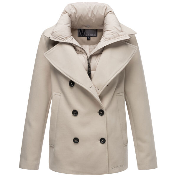 Marikoo Aylaraa Damen Winter Kabanjacke Pearl Grey-Gr&ouml;&szlig;e XXL - Gr. 44