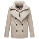 Marikoo Aylaraa Damen Winter Kabanjacke Pearl Grey-Gr&ouml;&szlig;e XXL - Gr. 44