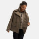 Marikoo Aylaraa Damen Winter Kabanjacke Stone Brown-Größe S - Gr. 36