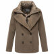 Marikoo Aylaraa Damen Winter Kabanjacke Stone Brown-Größe S - Gr. 36