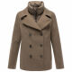 Marikoo Aylaraa Damen Winter Kabanjacke Stone Brown-Größe S - Gr. 36
