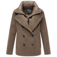Marikoo Aylaraa Damen Winter Kabanjacke Stone Brown-Gr&ouml;&szlig;e L - Gr. 40