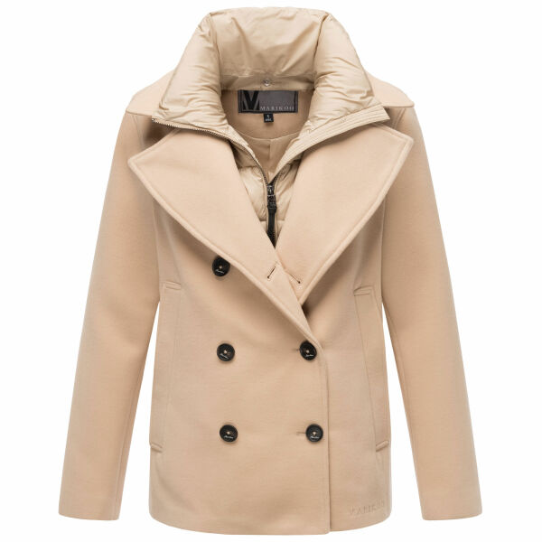 Marikoo Aylaraa Damen Winter Kabanjacke Beige-Größe S - Gr. 36