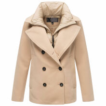 Marikoo Aylaraa Damen Winter Kabanjacke Beige-Größe S - Gr. 36