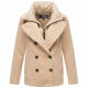 Marikoo Aylaraa Damen Winter Kabanjacke Beige-Größe S - Gr. 36