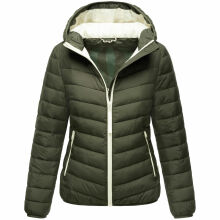 Marikoo Pack Mich Ein Damen Stepp Jacke Dark Olive-Größe 3XL - Gr. 46