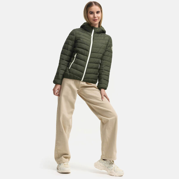 Marikoo Pack Mich Ein Damen Stepp Jacke Dark Olive-Größe L - Gr. 40