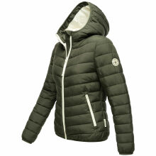 Marikoo Pack Mich Ein Damen Stepp Jacke Dark Olive-Größe L - Gr. 40