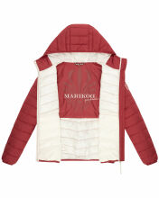 Marikoo Pack Mich Ein Damen Stepp Jacke Deep Red-Größe 3XL - Gr. 46