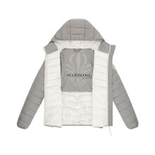 Marikoo Pack Mich Ein Damen Stepp Jacke Grau-Größe 3XL - Gr. 46
