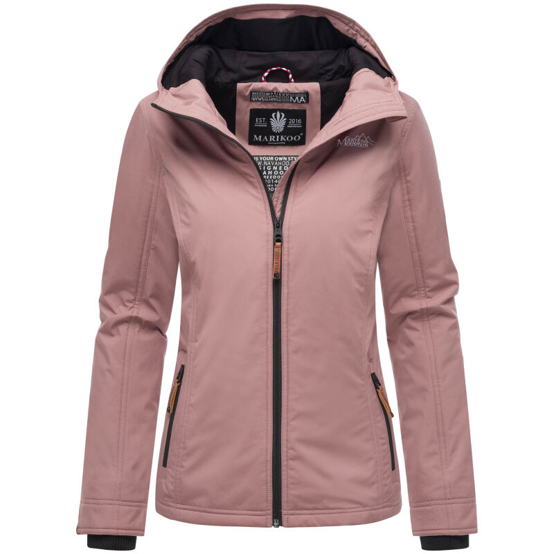 Marikoo Brombeere Damen Übergangsjacke Frühlings Jacke Mauve-Größe XL - Gr. 42