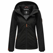 Marikoo Brombeere Damen Übergansjacke Frühlings Jacke Schwarz-Größe XXXXXL - Gr. 50