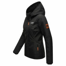 Marikoo Brombeere Damen Übergansjacke Frühlings Jacke Schwarz-Größe XXXXXL - Gr. 50