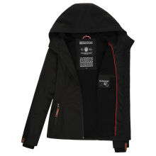 Marikoo Brombeere Damen Übergansjacke Frühlings Jacke Schwarz-Größe XXXXXXL - Gr. 52
