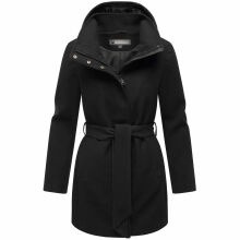 Marikoo Katalinaa Damen Mantel Schwarz-Größe XL - Gr. 42