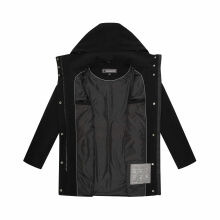 Marikoo Katalinaa Damen Mantel Schwarz-Größe XL - Gr. 42