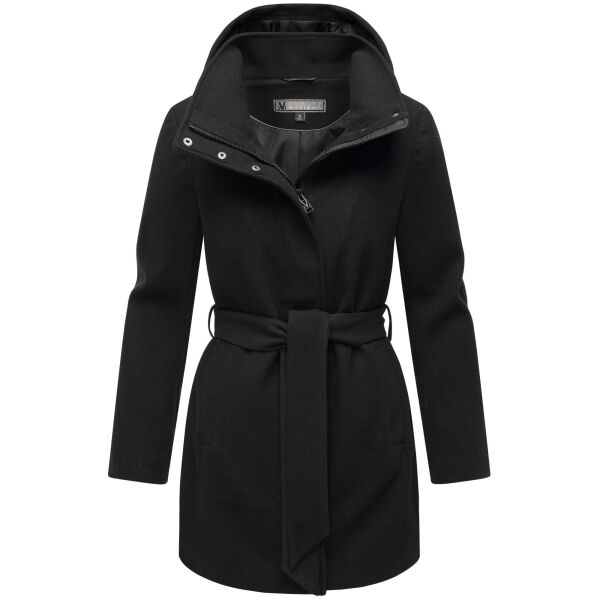 Marikoo Katalinaa Damen Mantel Schwarz-Größe 3XL - Gr. 46
