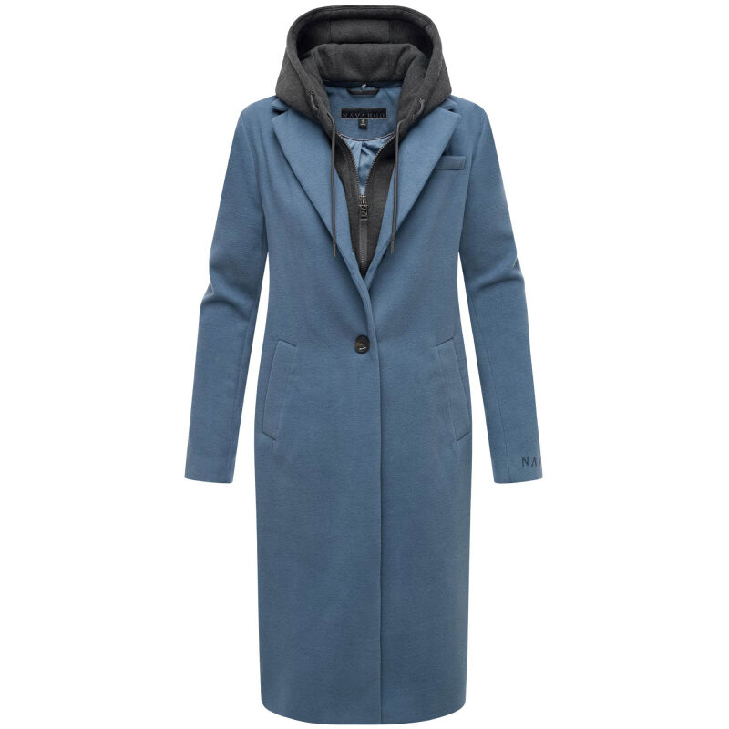 Navahoo Kekstraum Damen Winter Mantel Dusty Blue-Größe M - Gr. 38