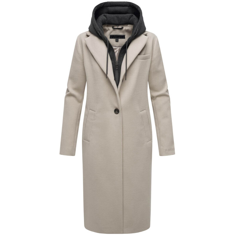 Navahoo Kekstraum Damen Winter Mantel Bone-Größe S - Gr. 36
