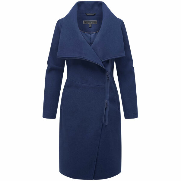 Navahoo Samtrose Damen Mantel mit Stehkragen Navy-Größe L 40