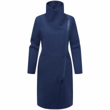 Navahoo Samtrose Damen Mantel mit Stehkragen  Navy-Größe 3XL - Gr. 46