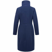 Navahoo Samtrose Damen Mantel mit Stehkragen  Navy-Größe 3XL - Gr. 46