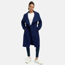 Navahoo Samtrose Damen Mantel mit Stehkragen  Navy-Größe 3XL - Gr. 46