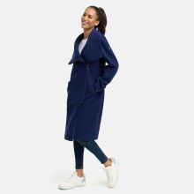 Navahoo Samtrose Damen Mantel mit Stehkragen  Navy-Größe 3XL - Gr. 46