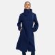 Navahoo Samtrose Damen Mantel mit Stehkragen  Navy-Größe 3XL - Gr. 46