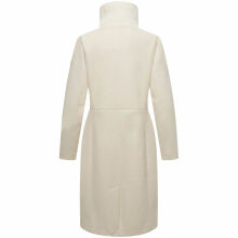 Navahoo Samtrose Damen Mantel mit Stehkragen  Offwhite-Größe XS - Gr. 34