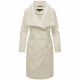 Navahoo Samtrose Damen Mantel mit Stehkragen  Offwhite-Größe XS - Gr. 34